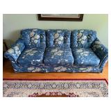 International Furniture Blue Floral Sofa