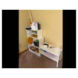 Mixed lot of White Shelving Unit Side Table...