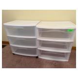 Mixed lot 2 Sterilite 3 Drawer Storage Chests