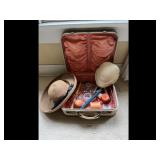 Mixed lot of vintage suitcase and assorted items