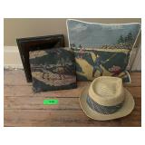 Mixed lot of Vintage Baseball Pillows Hat