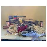 Lot of Assorted Ribbons Crafting Materials