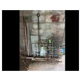 Mixed lot of Vintage Wrought Iron Garden Items