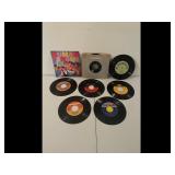 Lot of 8 Vintage 7in 45 RPM Vinyl Records