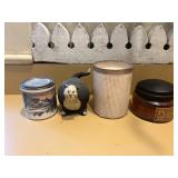 Mixed lot of Decorative Items Christmas Cat Candle