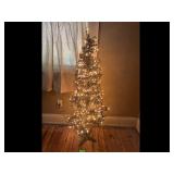 Pre-Lit Artificial Christmas Tree Baseball...