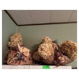 Mixed Lot Two Dried Hydrangea Arrangements