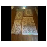 Floral Home Decor Rugs Green Pink