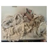 Mixed lot of Vintage Lace Tulle Fabrics