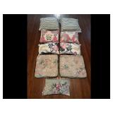 Mixed lot of 9 Multicolor Throw Pillows