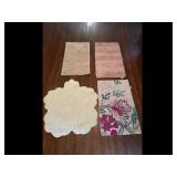 Mixed lot of 4 Bath Rugs Multicolor