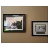 Mixed lot of Framed Lighthouse Art Prints