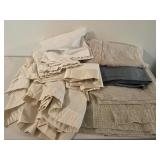 Mixed lot of Vintage Lace Linen Curtains