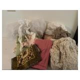 Mixed lot of Vintage Craft Fabrics Lace Tulle