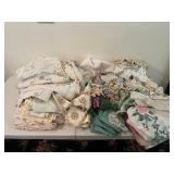 Mixed lot of Vintage Embroidered Linens