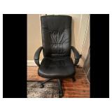 Black Faux Leather High Back Office Chair
