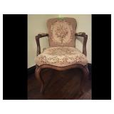 Vintage Multicolor Floral Upholstered Armchair
