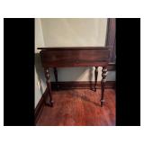 Antique Dark Brown Wood Writing Desk Drawer