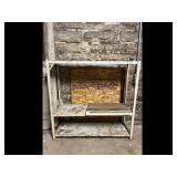 Vintage White Metal Shelf Unit Furniture