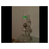 Vintage Clear Glass Oil Lamp with Chimney