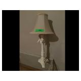 Vintage White Twisted Column Table Lamp