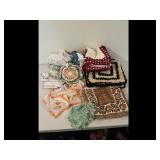 Mixed lot of Embroidered Linens and Doilies