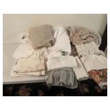 Mixed lot of Vintage Lace Linen Bedding
