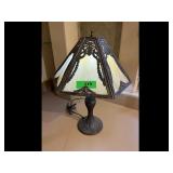Vintage Tiffany Style Stained Glass Table Lamp