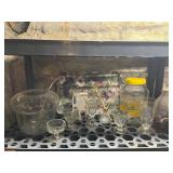 Mixed lot Glass Punch Bowl Set