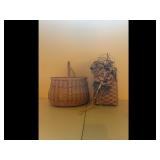 Mixed lot of Tan Woven Baskets