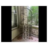 Vintage Wicker Plant Stand Metal Insert