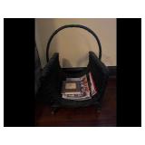 Vintage Wicker Magazine Rack Holder