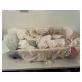 Vintage Lace and Linen Fabric Assortment Bundle