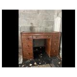 Vintage Art Deco Waterfall Desk