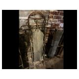 Vintage Wood Metal Sled Brown