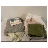 Mixed lot of Linens Fabric Gingham Plaid Lace