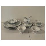 Bavaria Handland Porcelain Tea Set Blue Floral