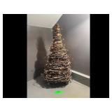 Rustic Twig Christmas Tree with Lights