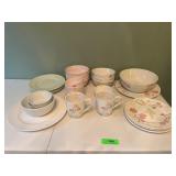 Floral Dinnerware Set Plates Bowls Mugs