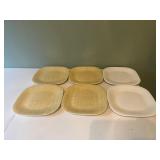 Summer Stock Polynesian Square Plates Set of 6