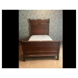 Antique Oak Sleigh Bed Frame