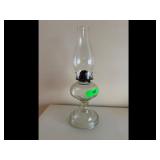 Glass Oil Lamp - Clear Cracked Base