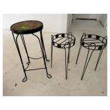 Home  Garden 3pc Metal Plant Stand Set Black...