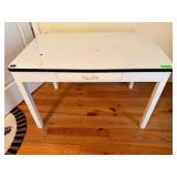 Vintage Kitchen Table White Enamel Single...