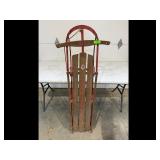 Kalamazoo Sled Co. Vintage Red Wooden Sled