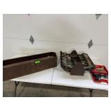 Vintage Tool Chest Lot Metal Box Red Case