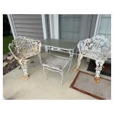 Cast Iron Grapevine Garden Set - White