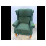 Green Floral Recliner Armchair