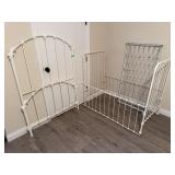 White Metal Crib Bed Frame