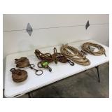 Rustic Vintage Pulleys  Rope Collection